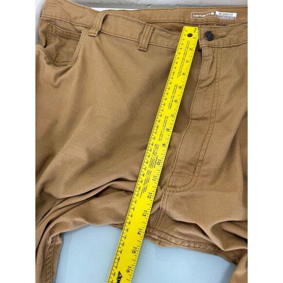 Carhartt Pants Mens 54X32 Relaxed Fit Canvas Khaki Tan Stretch Workwear BN2517-M - Picture 10 of 11